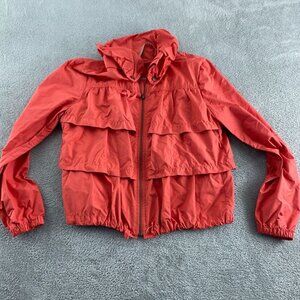 Ann Taylor Loft Red Ruffle Layered Jacket Medium 0139